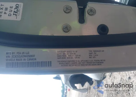 2022 Dodge Challenger Gt z USA, uszkodzony, nr VIN 2C3CDZJG2NH260697